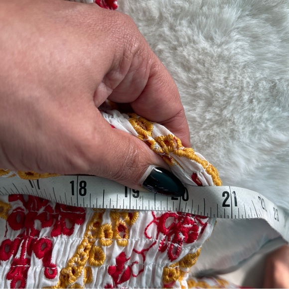 NWT Printed Embroidered Off-shoulder Mini Dress - Picture 11 of 11